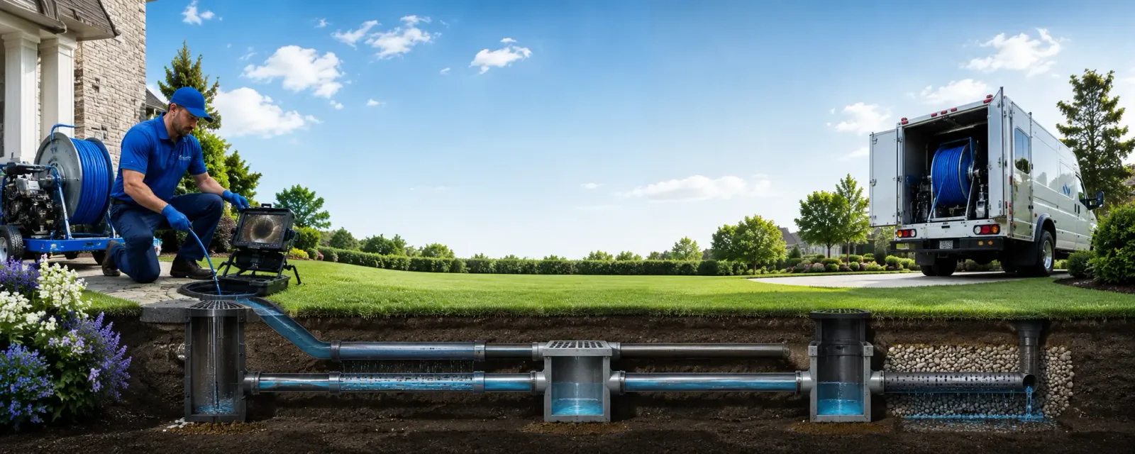 Outdoor drain cleaning information for Summit, NY